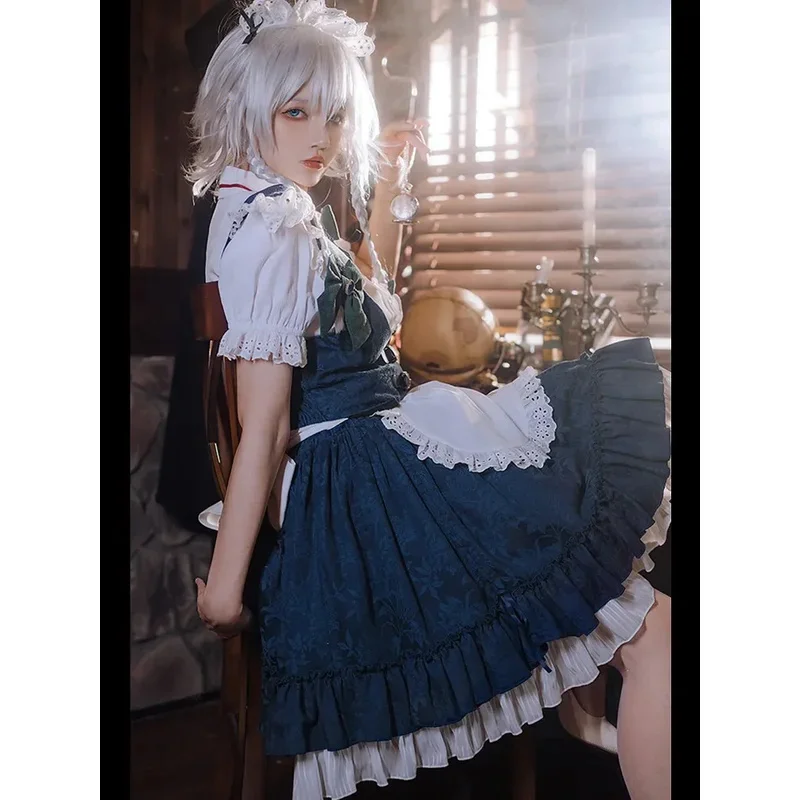 2024 Izayoi Sakuya فستان الخادمة أنيمي Touhou مشروع تأثيري حلي المرأة عالية الجودة النشاط لعب الأدوار الملابس أحجام S-XL جديد