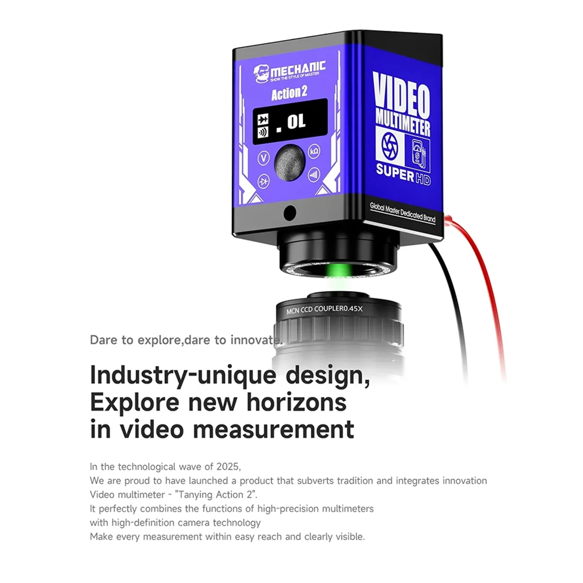 Multimètre vidéo pour Microscope AA25 Action 2, sortie USB 4K, Interface 1080P 60FPS type-c pour ensemble d'outils de réparation de PCB