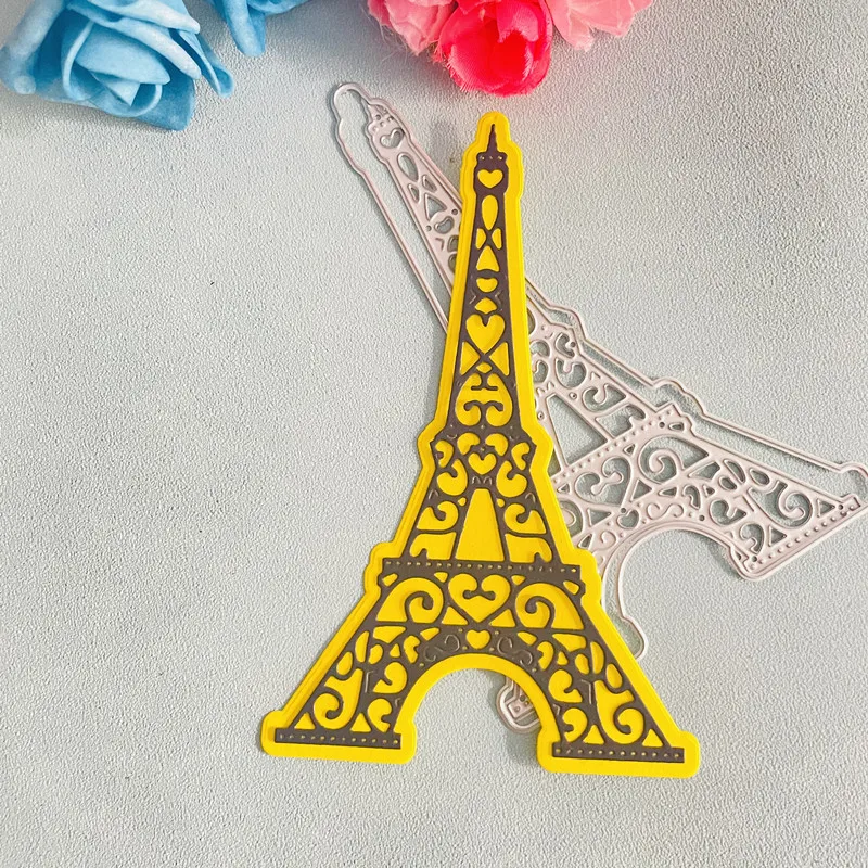 

Милое многослойное украшение в виде башни, металлические высекальные штампы, «сделай сам», скрапбукинг, бумажные карты, тиснение, рукоделие, высечка, ручная работа