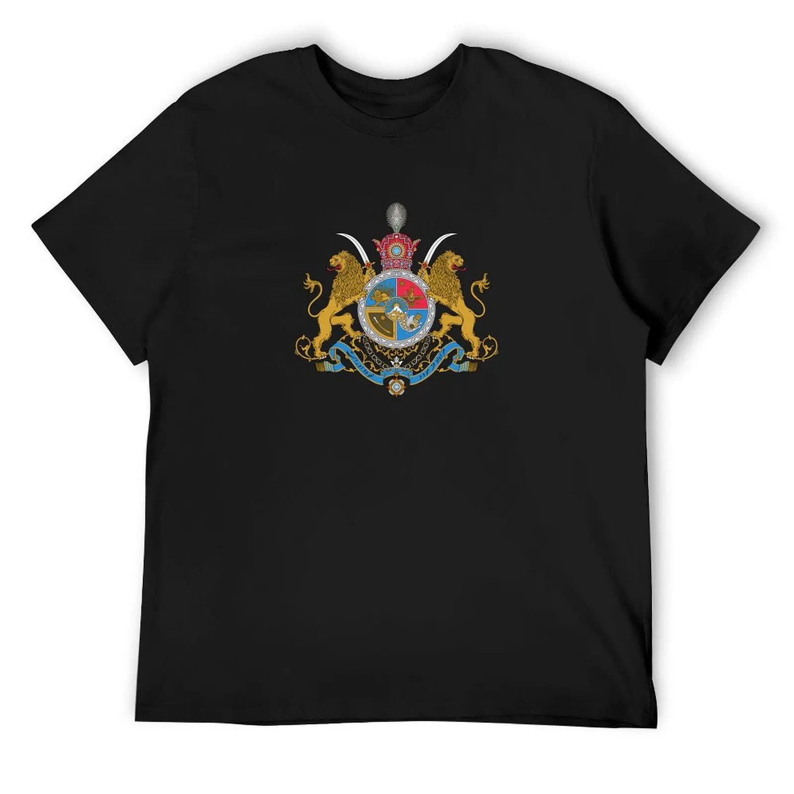 Imperial Coat of Arms of Iran under the Pahlavi Dynasty T-Shirt anime stuff graphics vintage anime shirt mens designer clothes