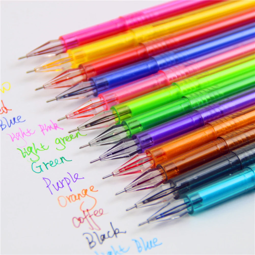 

12 Colorful Neutral Pen Set Permanent Water Resistant Pens for Adult Coloring Books Sketch Draw Write Greeting Cards