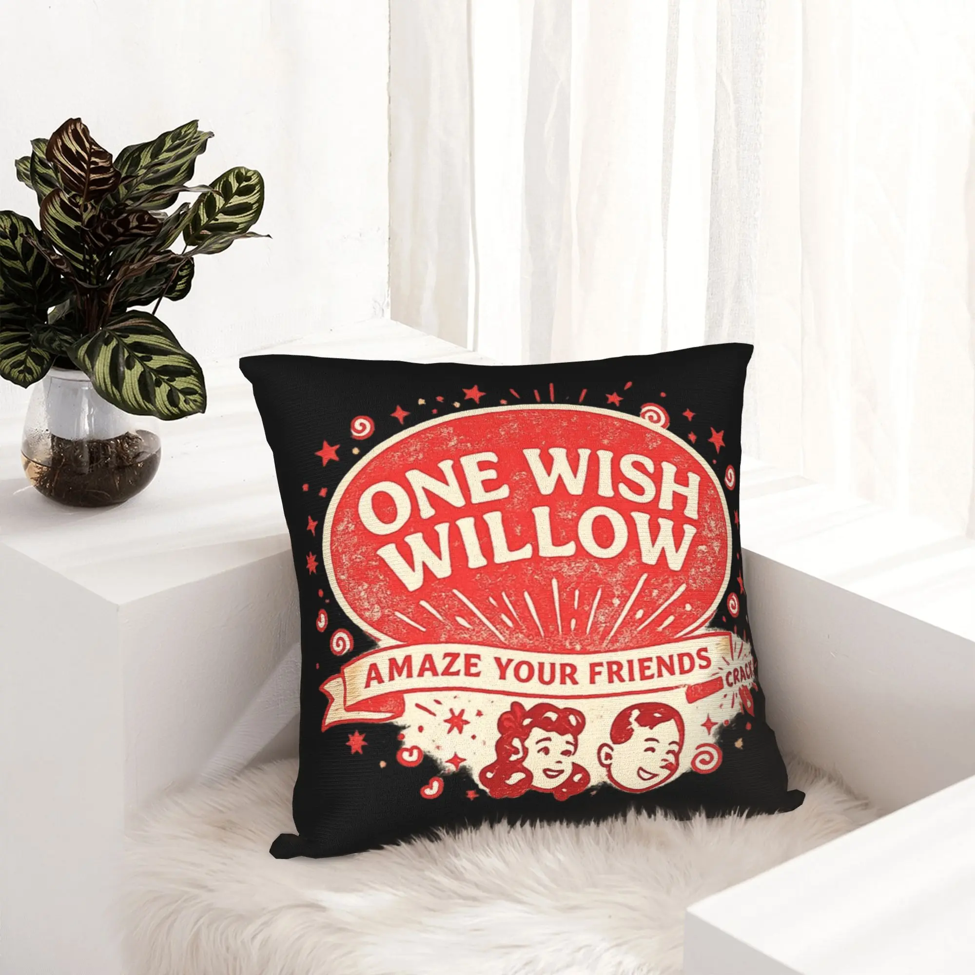 One Wish Willow Obsessions 2026 Horror Movie Pillowcase Printing Polyester Cushion Cover Gift  Pillow Case Cover Home Zipper
