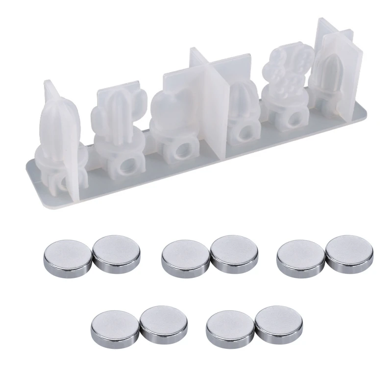 

Decorative Refrigerator Sticker Silicone Mold with Magnets for Whiteboard Fridge A0KD
