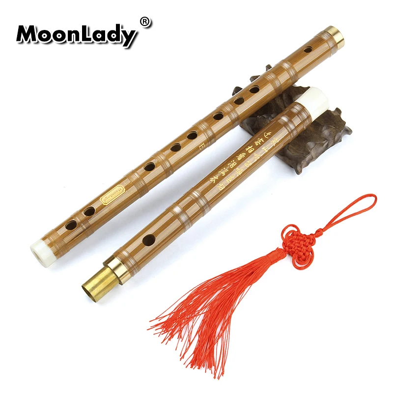 Bamboo Flute C/D/E/F/G Key Professional China Musical Woodwind Instrument Chinese Dizi Transversal Brass Single Plug