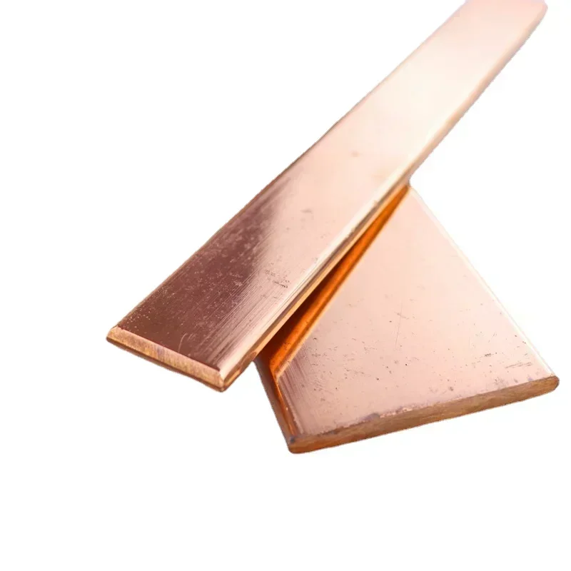 6x20x400mm Pure Copper Strip Red Copper Pad Foil Copper Plate Bar DIY CNC Material 6mm T2 Square 400mm Long image 4
