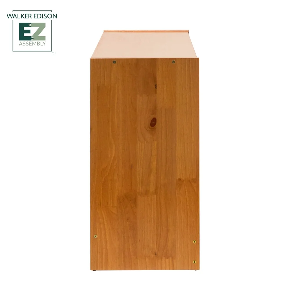 Solid Pine Wood 6 Drawer Dresser Mid Century Storage Organizer Easy Assembly Modern Design Bedroom Living Room 100 lb Capacity