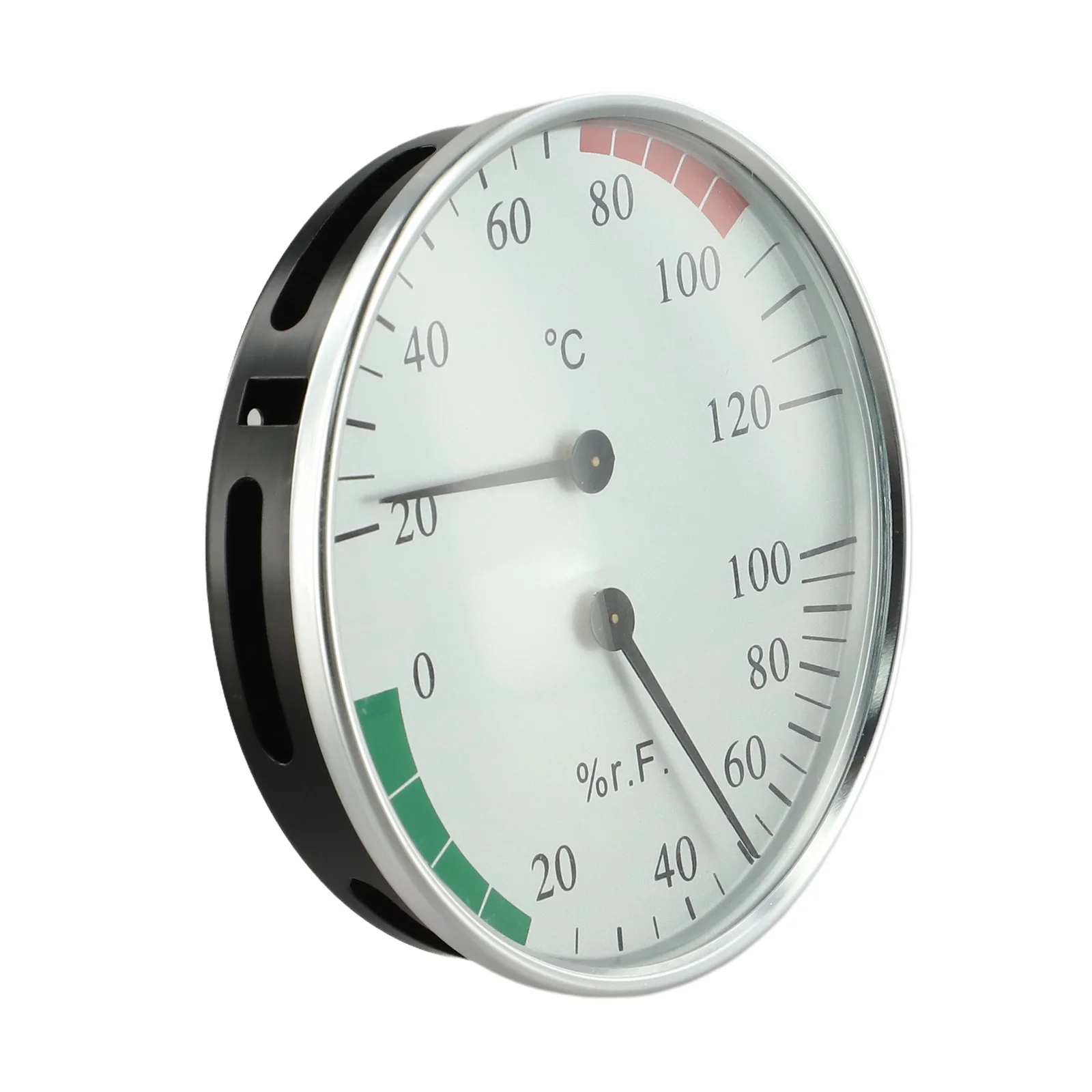 10*10cm Wall Mounted Hygrometer Temperature Range 10-120 Physical Temperature Sensor Ventilation Holes Design Easy To Read Dial