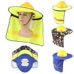 New Summer Hard Hat protezione solare caschi di sicurezza protezione del collo caschi striscia riflettente elmetto visiera berretto di sicurezza accessori per cappelli