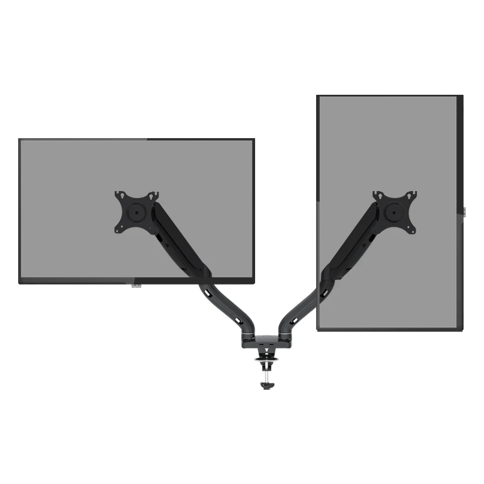 Mction Dual Monitor Arm Desk Mount Stand Table Mount With Gas Spring for 2 Double Monitors Screen Desktop bracket 19 32 inches