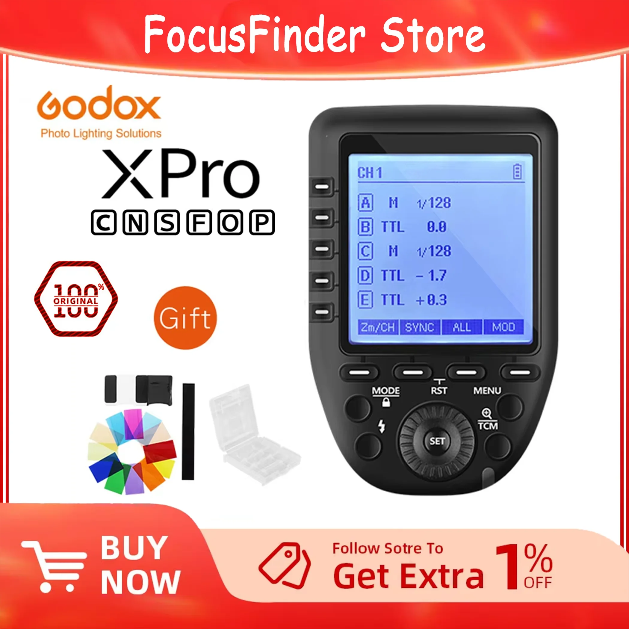 

Godox Xpro Xpro-C Xpro-N Xpro-S Xpro-F Xpro-O Flash Trigger TTL Wireless Transmitter for Canon Sony Nikon Fuji Olympus Pentax