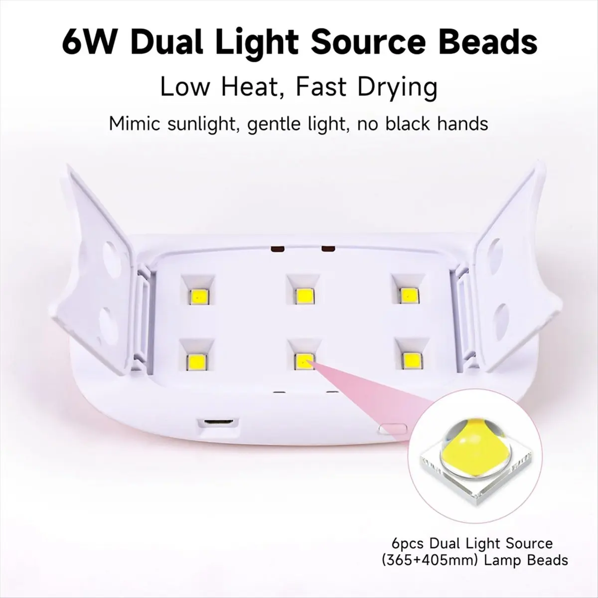 DT868 TO Gel Nail Dedicated Nail Lamp Portable LED Nail Drying Lamp Nail Lamp with USB Interface Gel Nail Curing Lamp Only