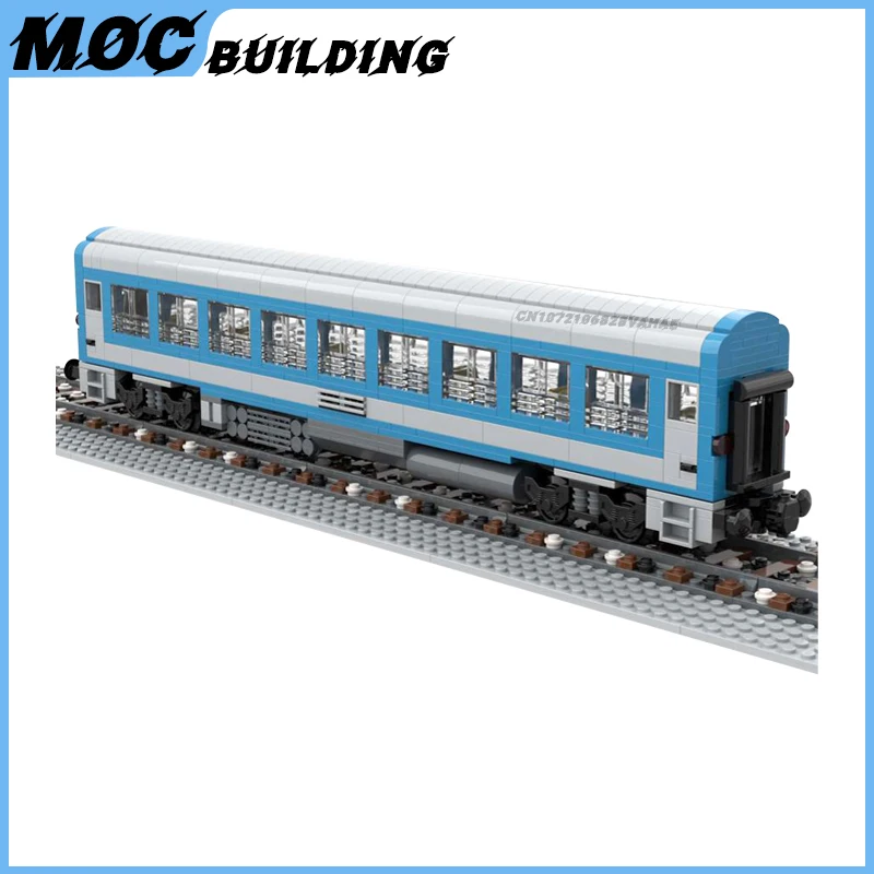 MOC City High-Tech Transport Vehicle German Airport Express Train Model Building Blocks Hungaria Wagon DIY Bricks Xmas Toys Gift