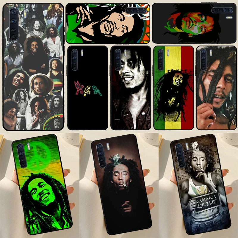 Singer Bob Marley Case For OPPO A17 A57 A77 A16 A76 A96 A52 A72 A15 A5 A9 A31 A53 S A54 A74 A94 A93 A78 Cover