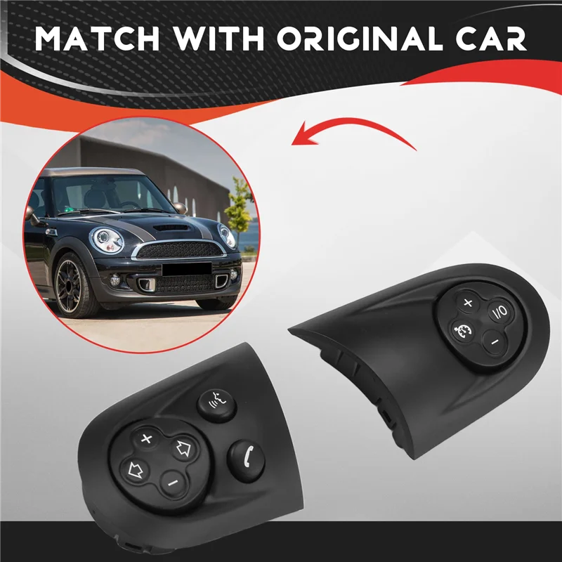 A73X-Per MINI Cooper R55 R56 R57 R58 R59 R60 R61 Volante Interruttore di Controllo Multifunzione Copertura 2X Set