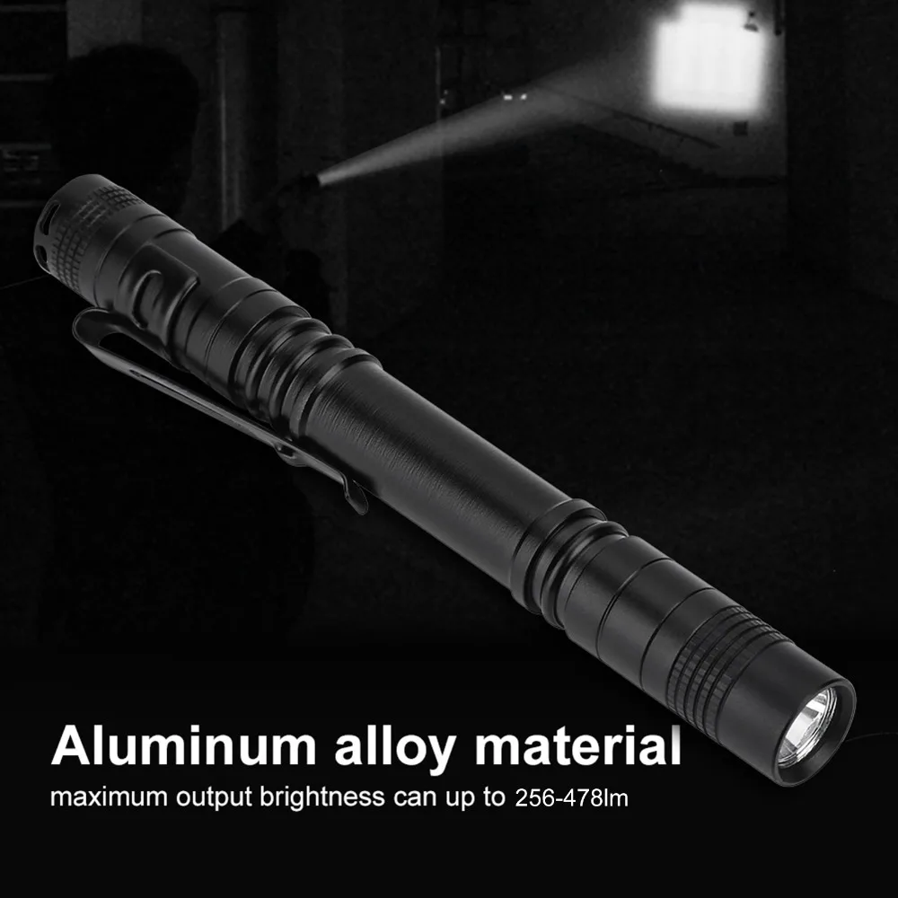 Practical Mini Flashlight Pen-shaped Compact Penlight Super Bright Portable LED Torch Portable Carry