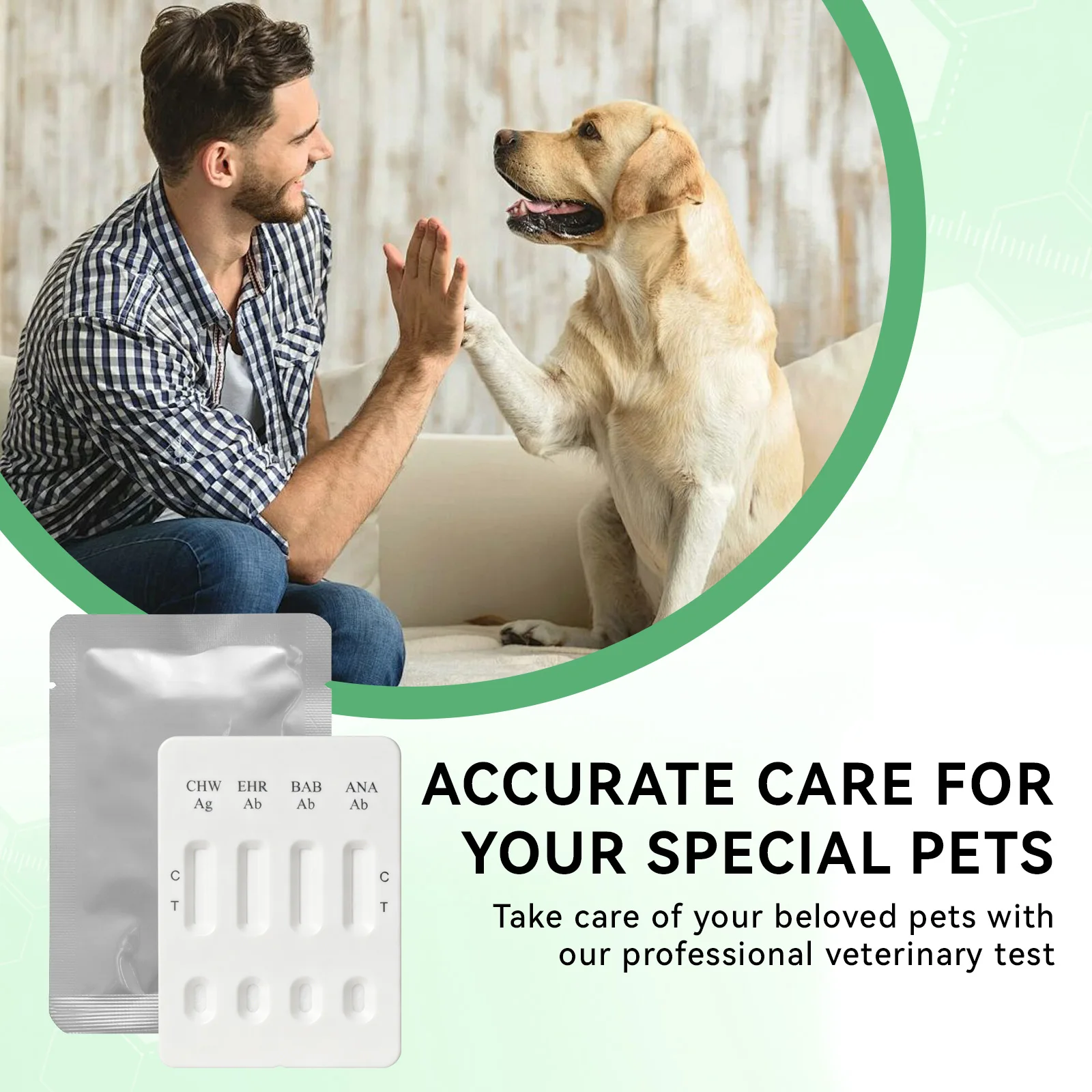 Canine Ehrlichiosis /Anaplasma /Babeisa Antibody/Heartworm Antigen (EHR Ab/ANA Ab/BAB Ab/CHW Ag) Rapid Test Kit