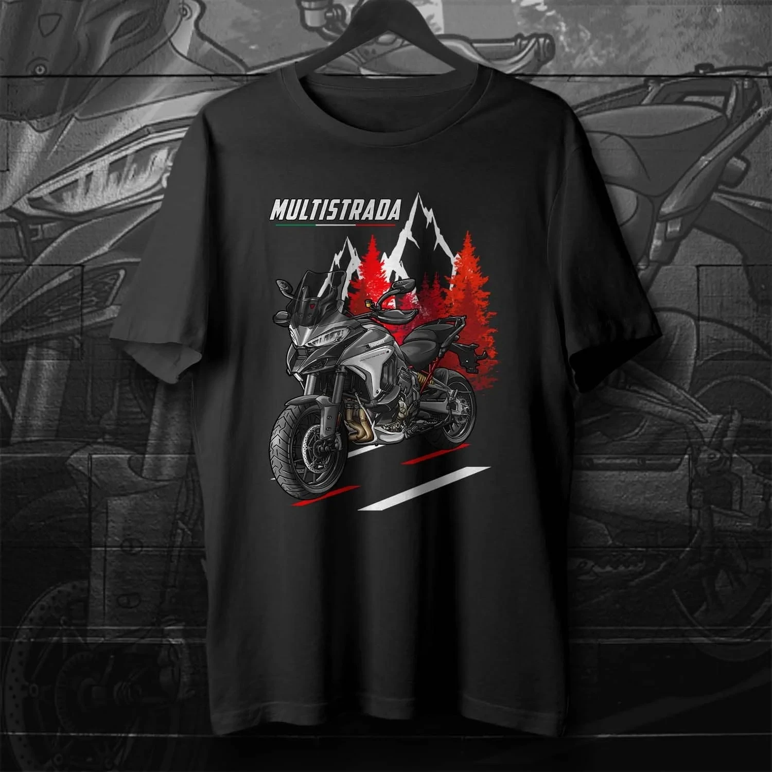 2021-2024 Models Italy Multistrada V4 Motorcycle T-Shirt 100% Cotton O-Neck Short Sleeve Summer Casual Mens Tee Rider Streetwear image 4