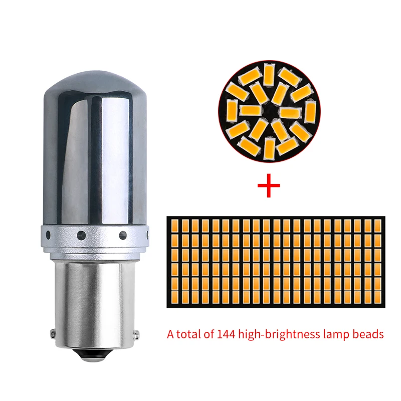 2PCS 3014 144SMD CANBUS 1156 P21W BA15S PY21W BAU15S LED Bulbs T20 7440 W21W W21/5W 7443 Turn Signal Lights Reserve Brake Lamp