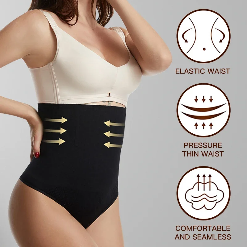 

High Waist Tummy Control Panties Women Thong Panty Shaper Slimming Underwear Butt Lifter Belly Shaping Cincher Brief Body Shaper