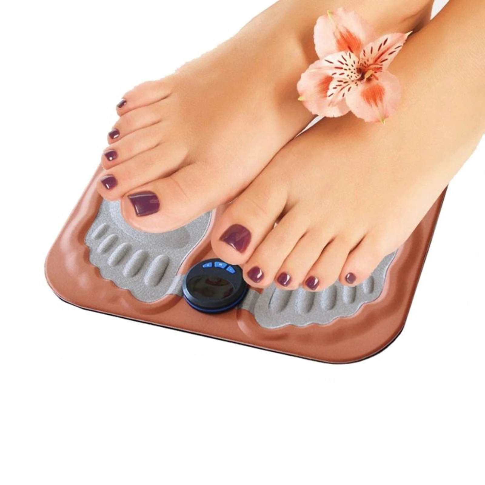 Dispositivo per massaggio ai piedi 3D con 6 programmi 15 intensità Stimolatore muscolare portatile ricaricabile per allenamento a casa Sport Palestra per anziani