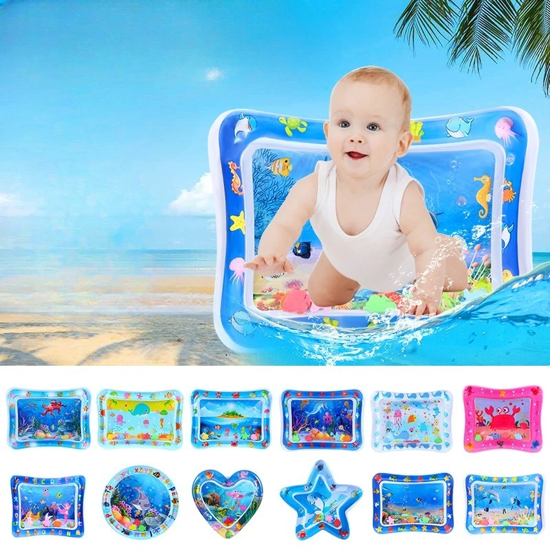 Verão inflável água crawl esteira pvc playmat criança atividade centro de jogo crawl esteira bebês educação precoce desenvolvimento brinquedos