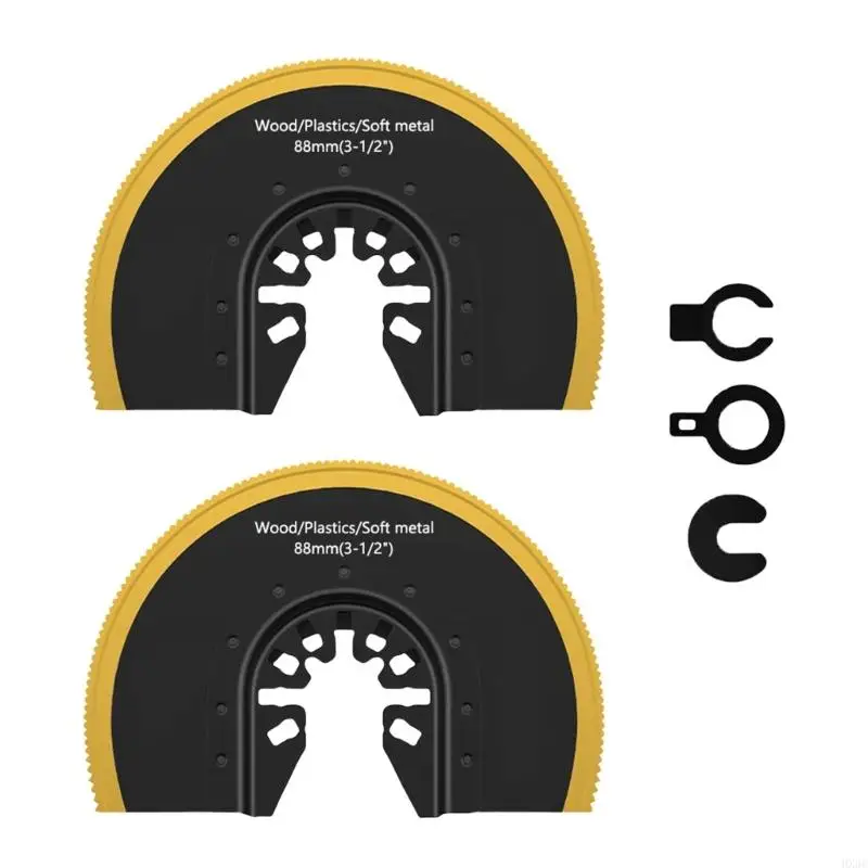 

2Pcs Multipurpose Steel Semi Circular Oscillating Cutting Discs Set for Wood Metal Nails Screws Cutting Quick Release