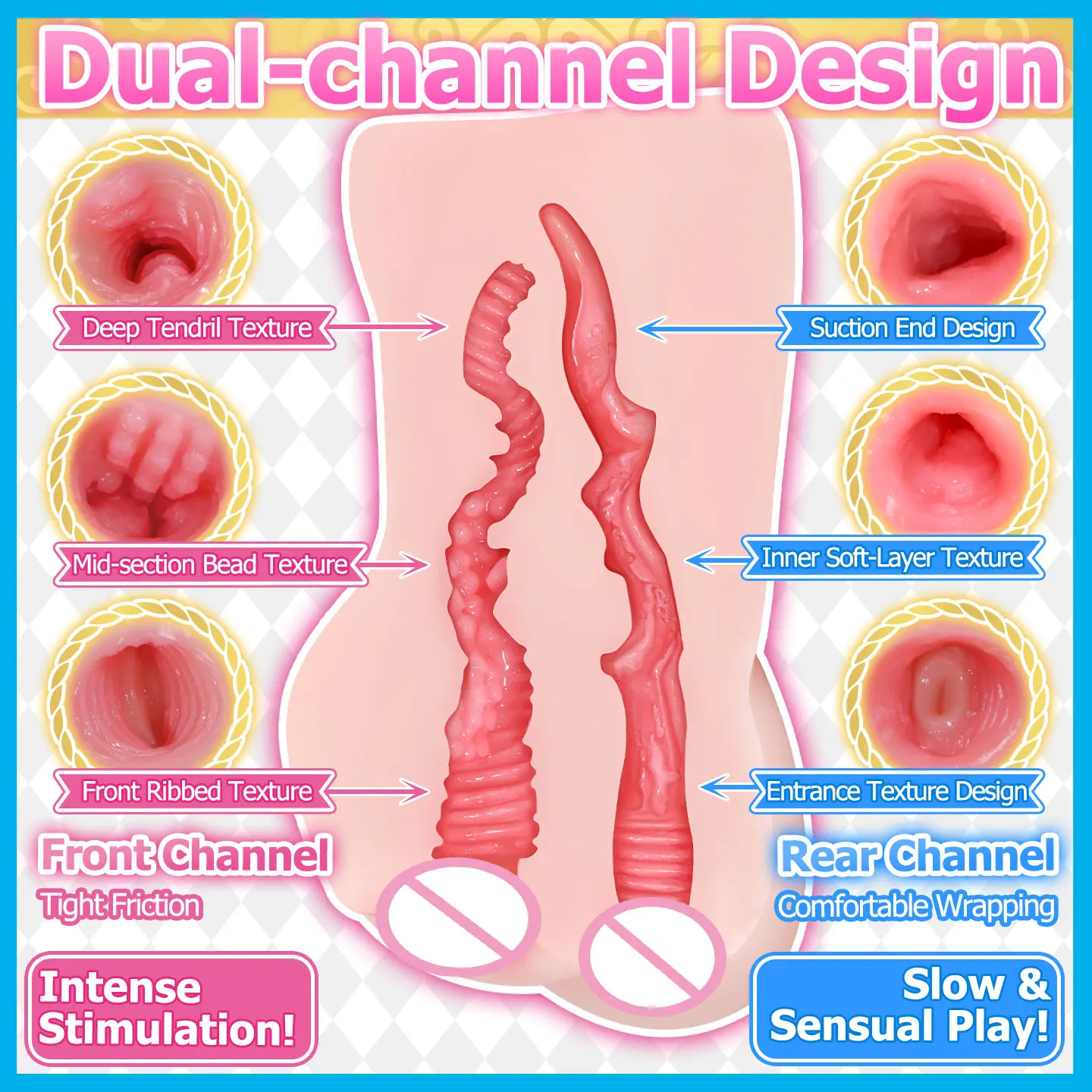 Anime Onahole Soft Pocket Pussy Adult Sex Toys for view 2