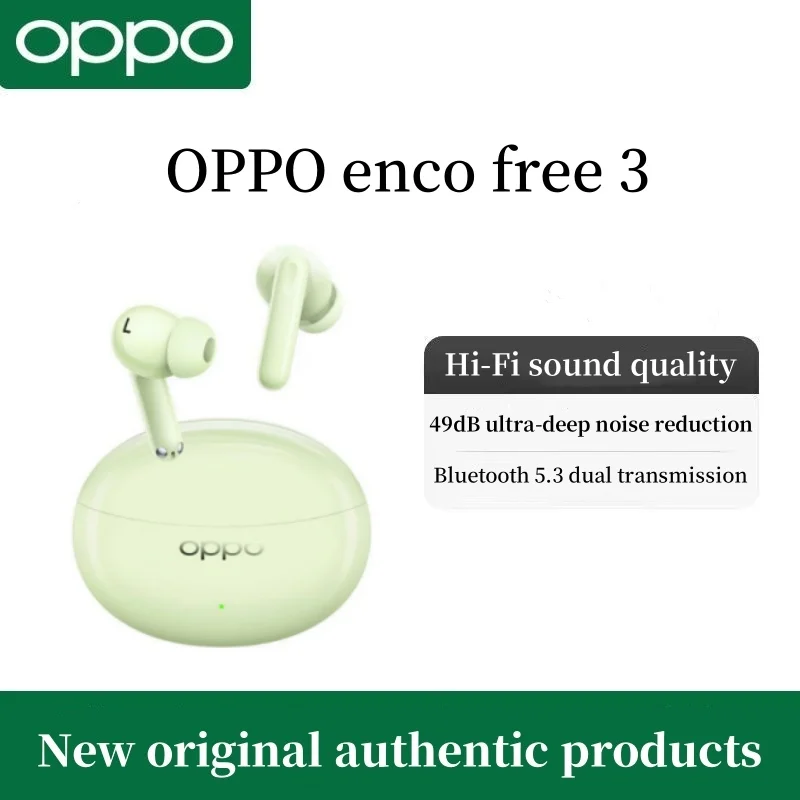 OPPO Enco Free 3 bluetooth headset active wireless noise reduction sports headset 49dB deep noise reduction headset