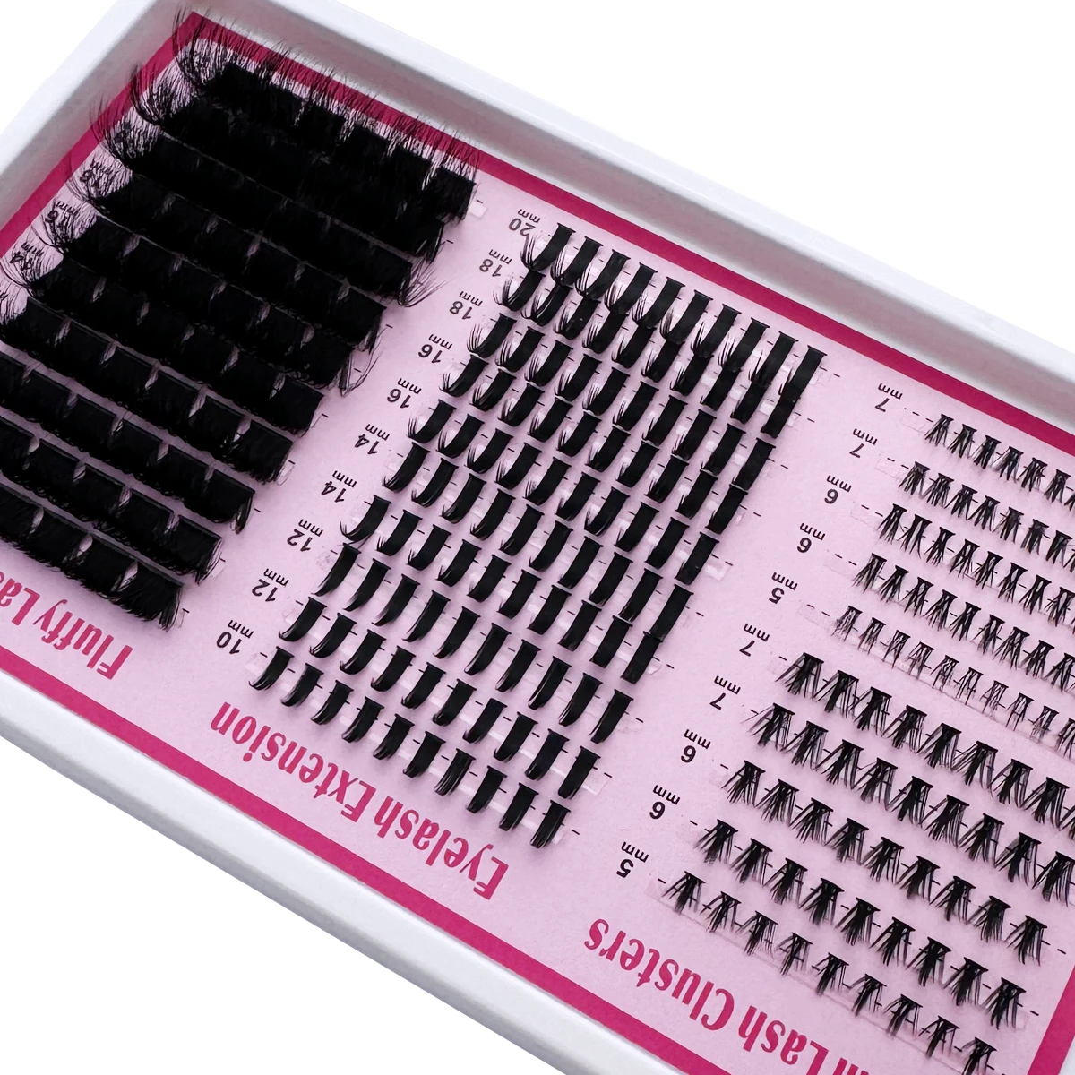 4-in-1 Wimperncluster 200D-60D Lang 6-20mm Wimpernspitzen Untere Wimpern Wiederverwendbar Untere DIY Spiky Wimpernverlängerung Manga-Cluster – Detail 4