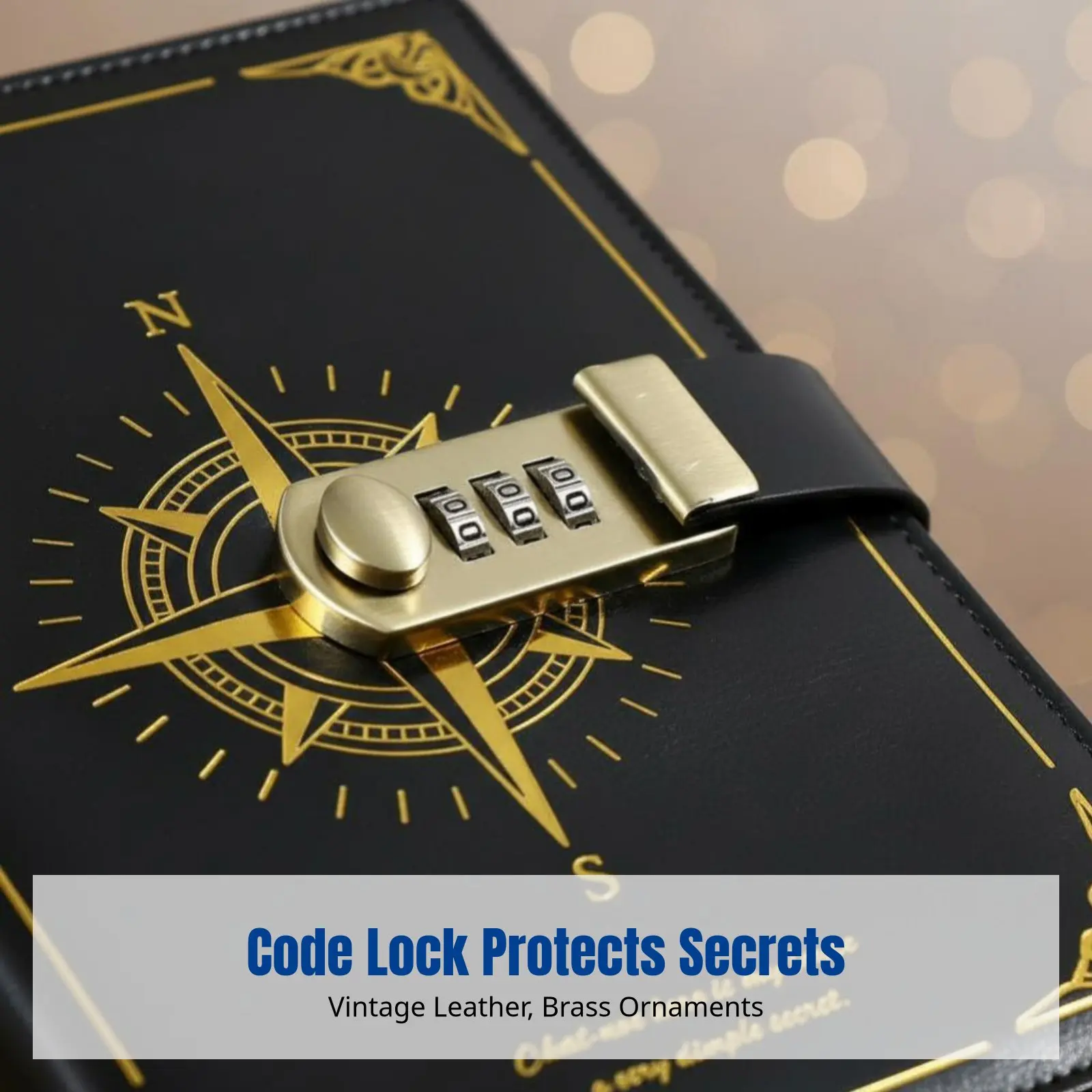 

Тайный блокнот с замком, винтажный литературный стиль 2025 года, обложка из ПУ, компактный, унисекс, вариант для подарка