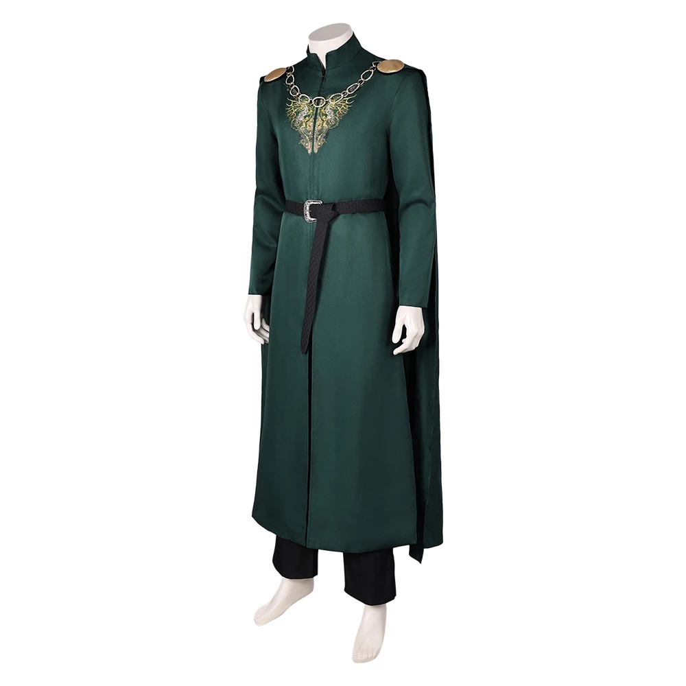 Nette-Costume de cosplay du film Dragon Prince pour homme adulte, olympiques noirs, roi Aegon, couronne Everak verte, Halloween, fête de carnaval