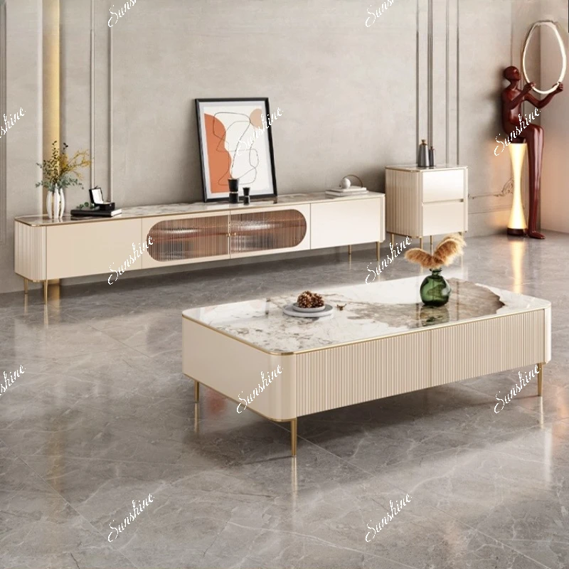 

Living room household small apartment modern simple tea table and chair combination