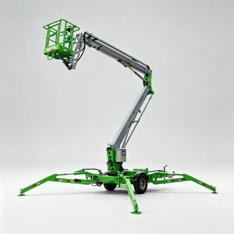 Customized 20-26m Telescopic Folding Boom Elevator Mobile Trailer Articulated Lifting Platform Crawler Elevator Curved Boom Lift