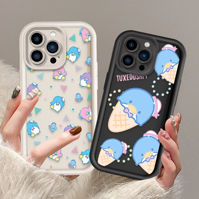 Cartoon Tuxedo Sam dla Apple iPhone 15 14 13 12 11 XS XR X 8 7 Pro Max Plus Miękkie etui na telefon z drabinką na oczy