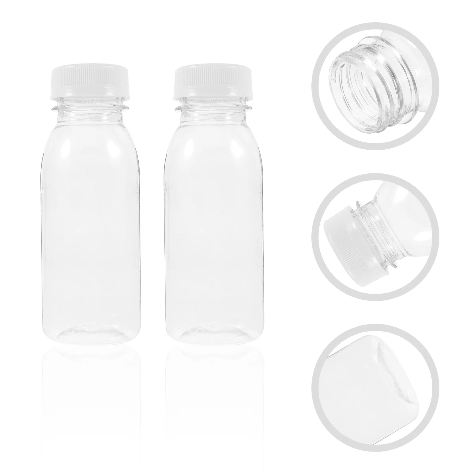 10 Pcs Milk Bottle Environmentally Friendly Bottles Plastic Juice Transparent One-piece Molding Container Sub Pet