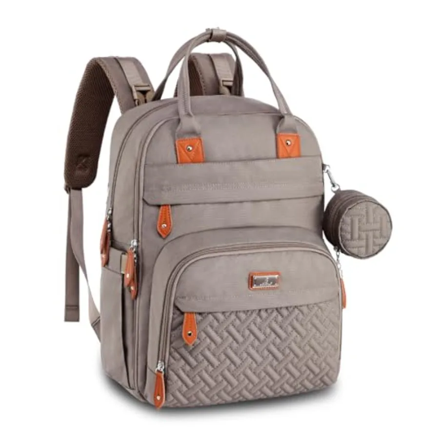 BabbleRoo Diaper Bag Backpack - Baby Essentials Travel Tote - Multi Function Water Resistant Diaper Bag Travel Essentials Baby