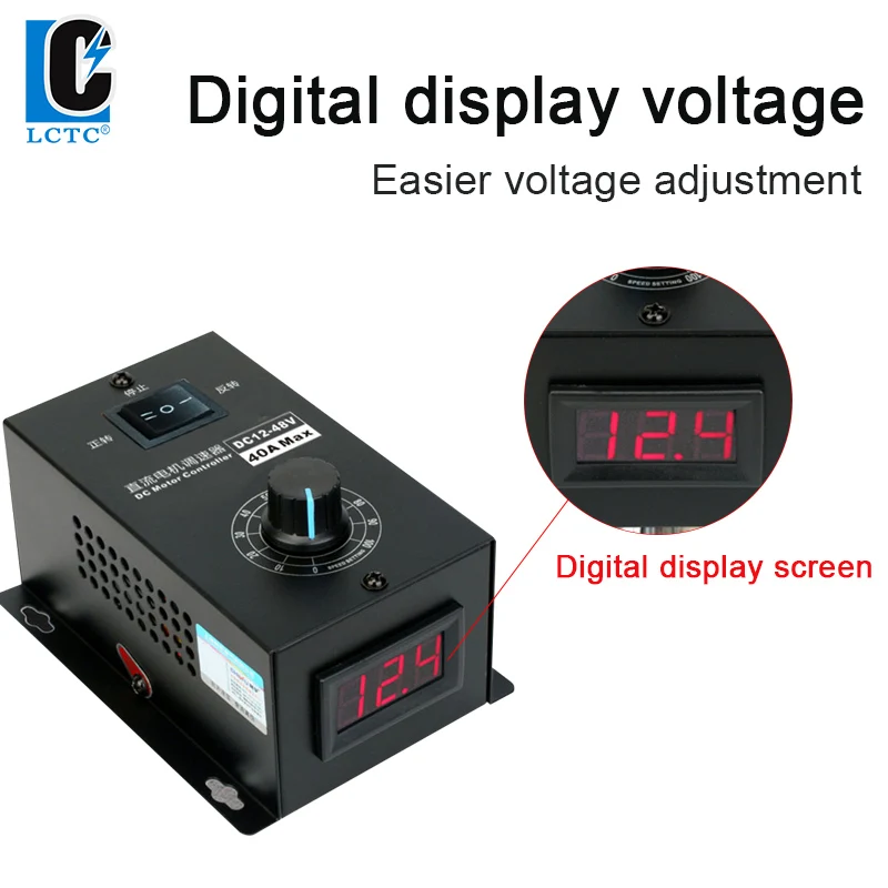 Dc 12-48V motor speed controller 40A stepless speed control forward and reverse controller PWM Motor voltage regulator