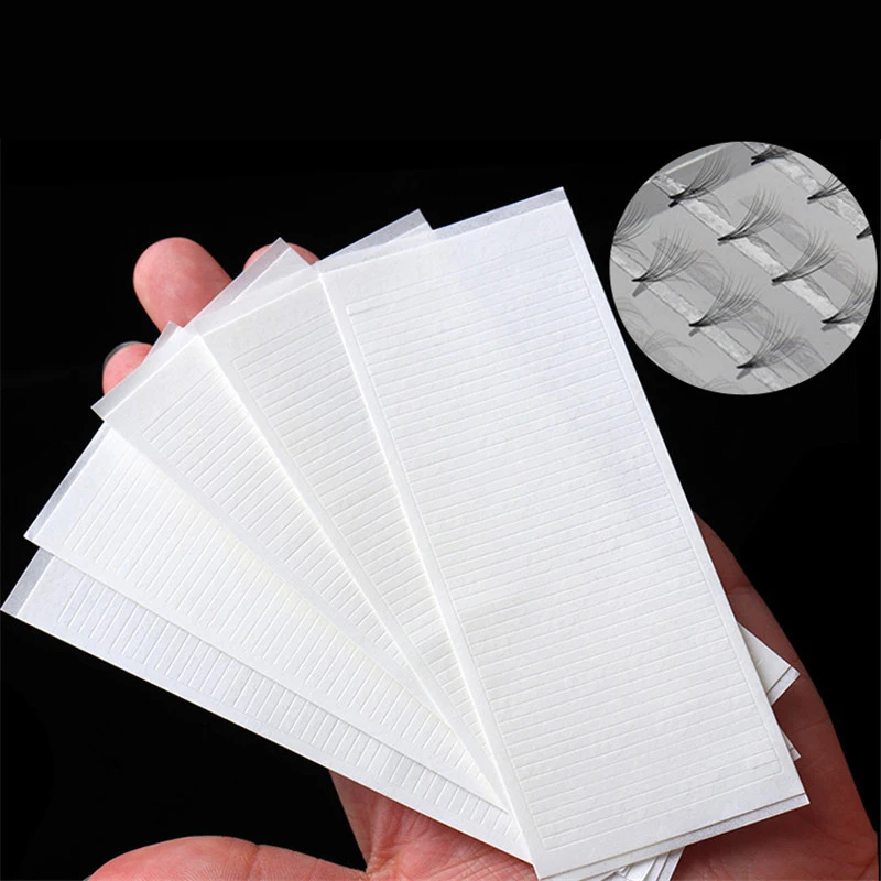 150strips/3 Sheets Fan Tapes Volume Lashes Storage Sticky Strip Makeup Double Faced Adhesive Tape Lash Extension Supplies