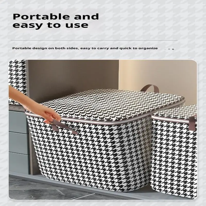 220L Big Size Clothes Storage Box With Cover Large Laundry Basket Organizer Bag For Baby Foldable