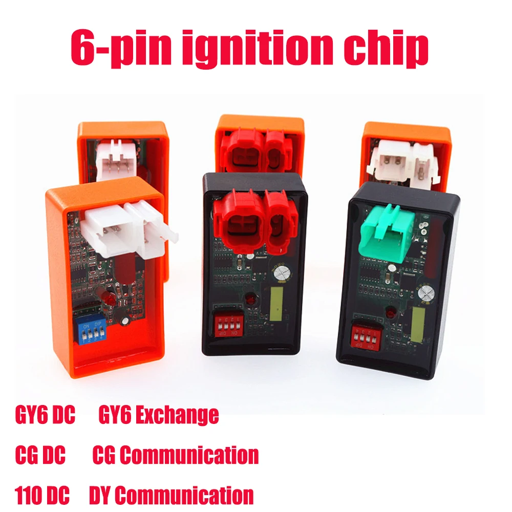 

Motorcycle Ignition AC 6 Pin Dial Igniter Chip Igniter Transparent Gel DC AC Modification Belt Adjustment Transparent glue DC AC