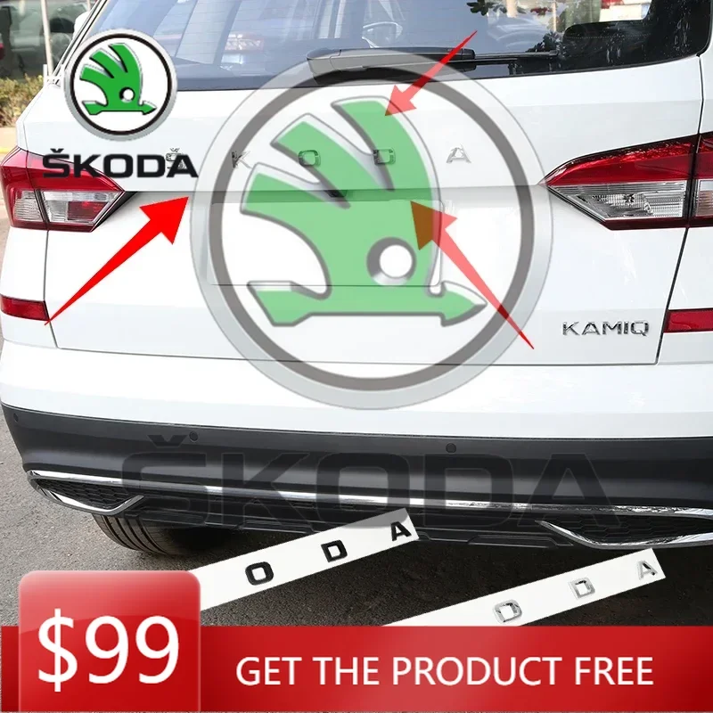 

Эмблема Skoda 3D из ABS-пластика, наклейка-значок с надписью Skoda на передний капот, заднюю дверь багажника для Skoda Rapid, Octavia A5, RS, Kodiaq
