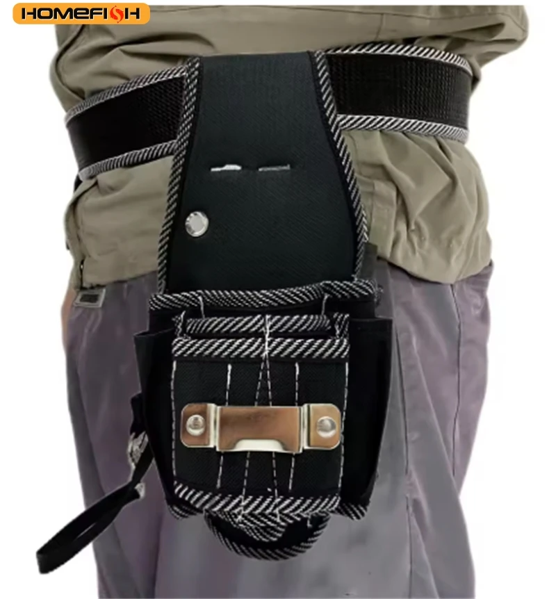 Bolsa de Ferramentas Simples HOMEFISH para Cintura, Suporte para Furadeira, Bolsa de Cintura Multifuncional para Eletricista