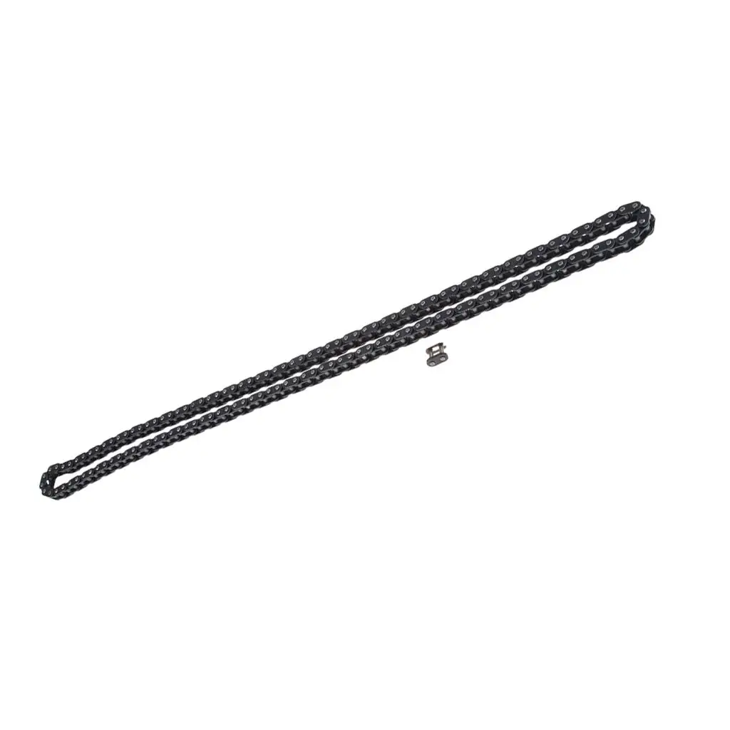 136 Link Drive Chain Metal Motorcycle Chain Alignment Compatible for 50cc 125cc Scooter Pit Bike Dirtbike Quad RC Car