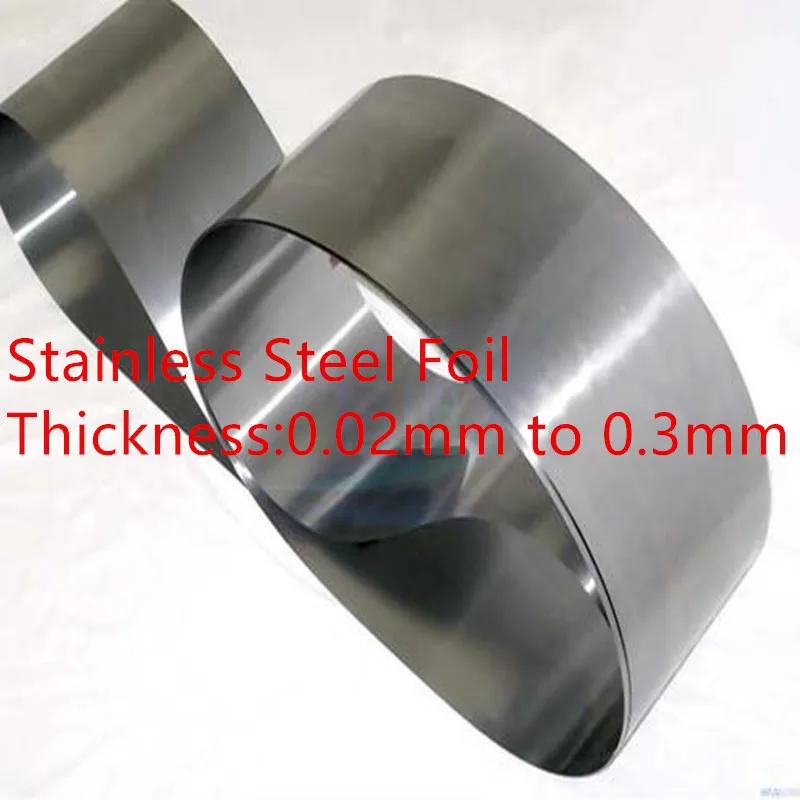 

1pcs stainless steel foil thickness 0.02mm~0.3mm thin steel stainless steel foil Foil Corrosion Resistance