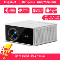 ThundeaL TDA7W Full HD 1080P Projector Android 13 WiFi6 2G 32G Projetor 4k Video TDA7 Voice Control 3D Smart Home Theater Beamer