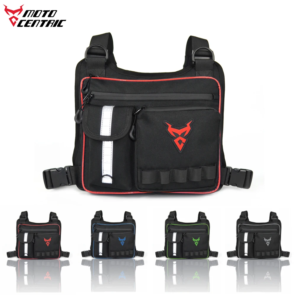 

Мужская мотоциклетная нагрудная сумка большой вместимости, легкая водонепроницаемая сумка для мотокросса для BMX ATV MTB DH со светоотражающими деталями
