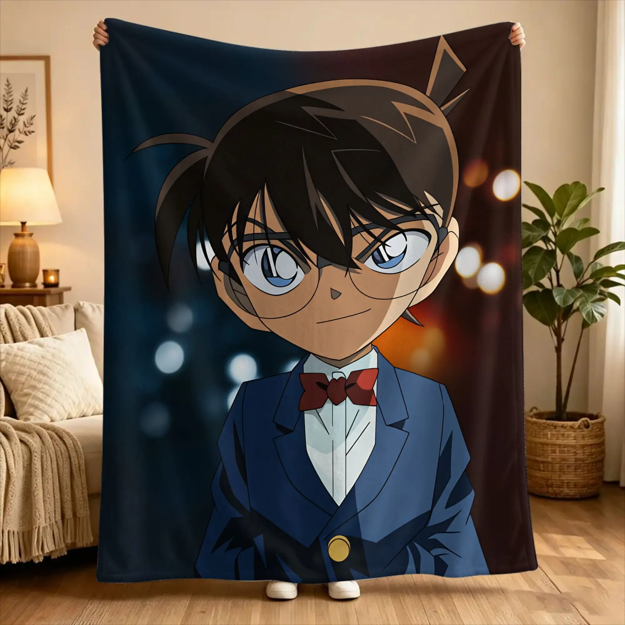D-Detective C-Conan Blanket Quality Soft  Bedding Throws Autumn Travel Outdoor Graphic Bedspread