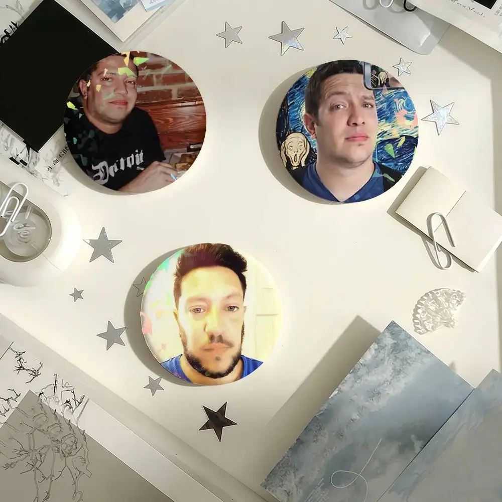 Funny Sal Vulcano Meme Laser Badge Creative Pins Brooch for Bag Clothes Hat Decor Gifts Fans Collect