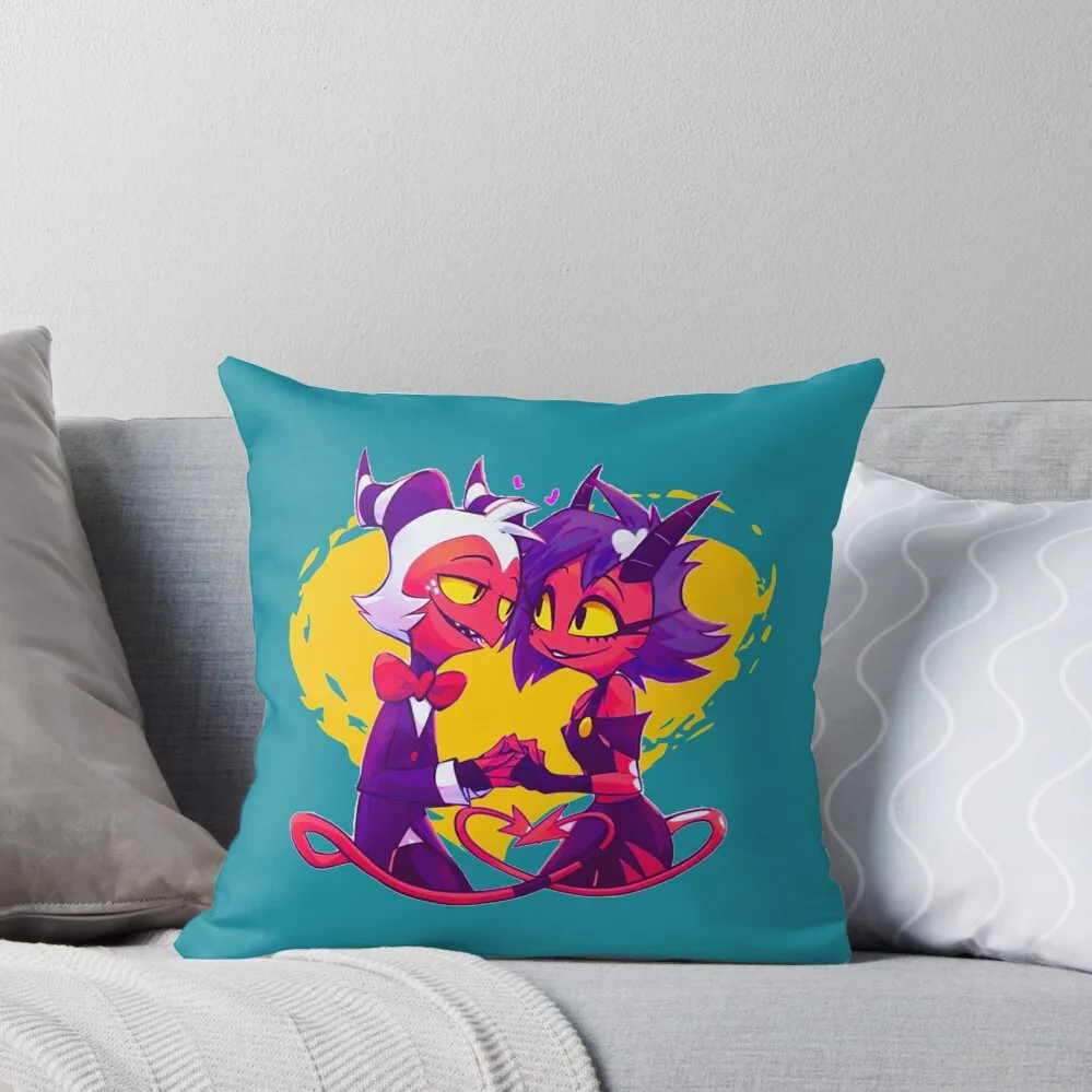 

Helluva Boss Millie and Moxxie Throw Pillow bed pillows Cushions For Sofa Custom Cushion Photo New year pillow