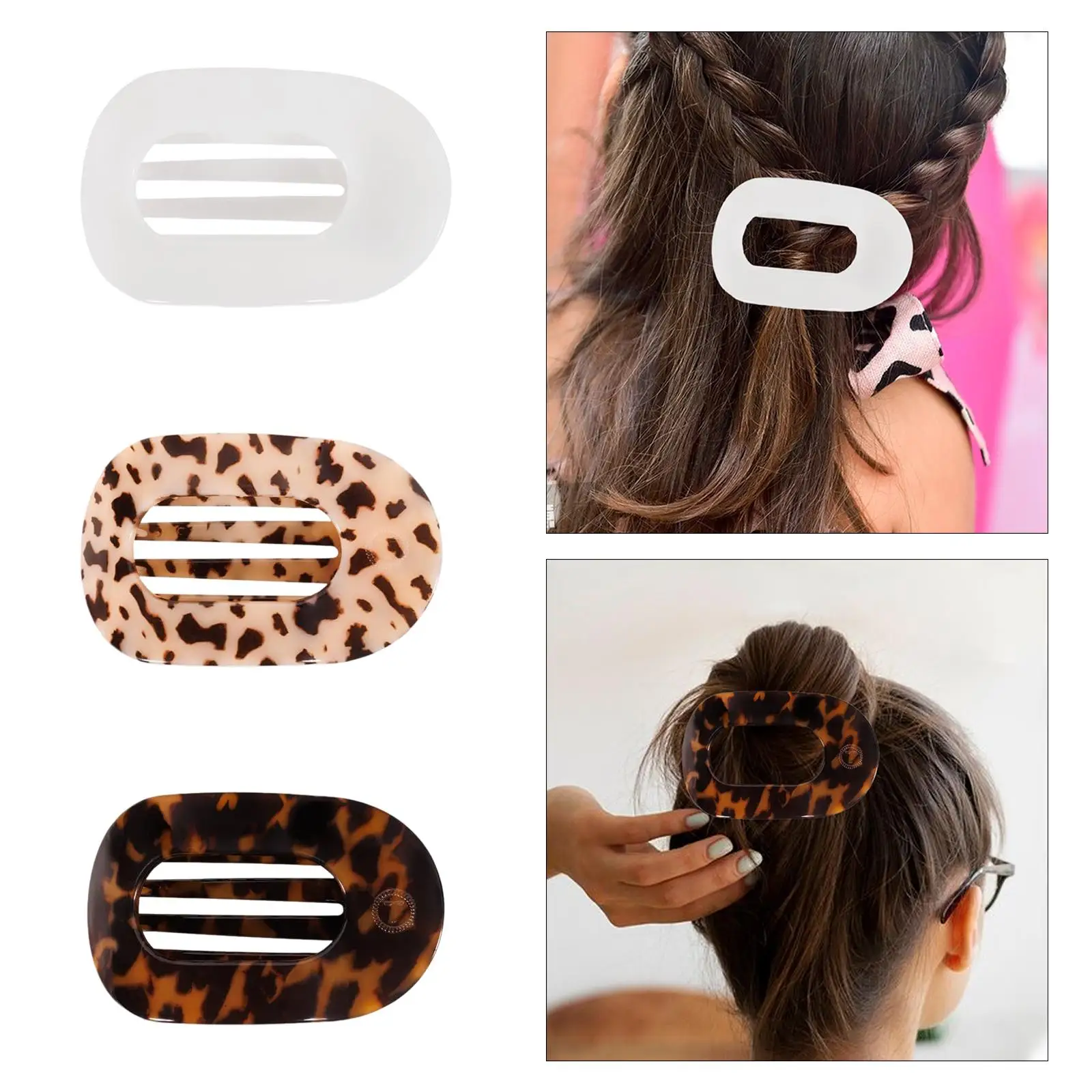 

Flat Round Hairpin Curved Design Hairpin for Women, Korean Girls Wedding
